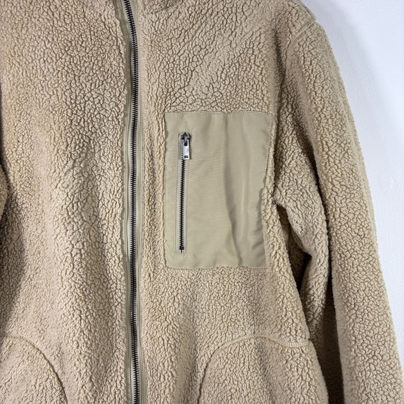 UGG Lucas Sand Sherpa Zip Up Jacket Fleece Men's Size Large - Picture 2 of 10